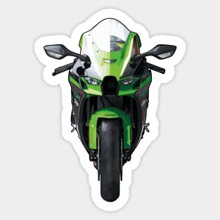 ZX10R Bike Front View Illustration Sticker